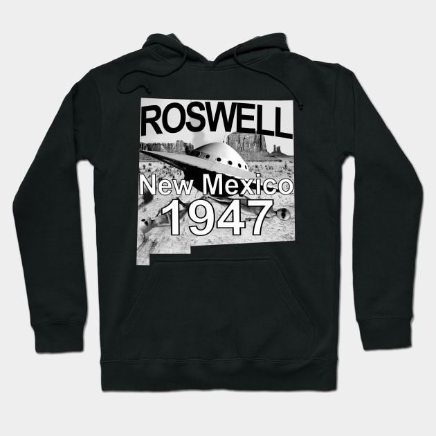 Roswell New Mexico 1947 UFO Aliens Hoodie by blueversion